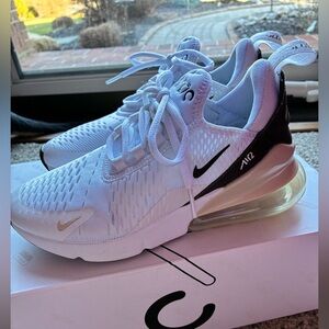 Nike Air Max 270 White and Black Sneakers